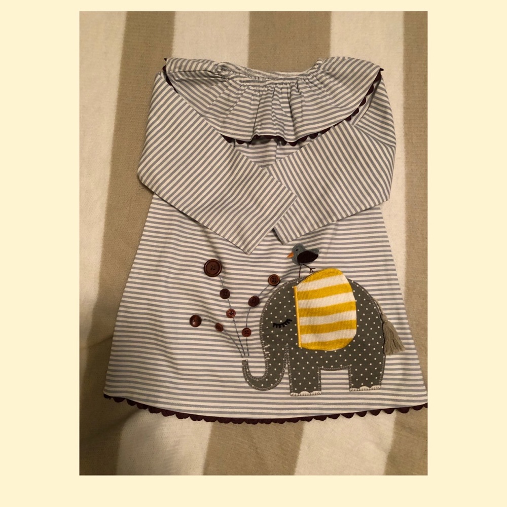 Elephant jumper Mudpie Excellent Condition 24-2T
